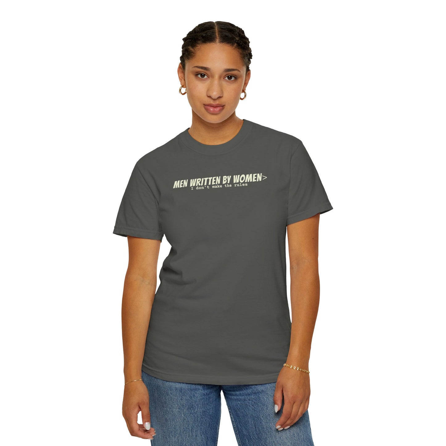 Men Written By Women T-shirt - Pepper (Deep Grey)