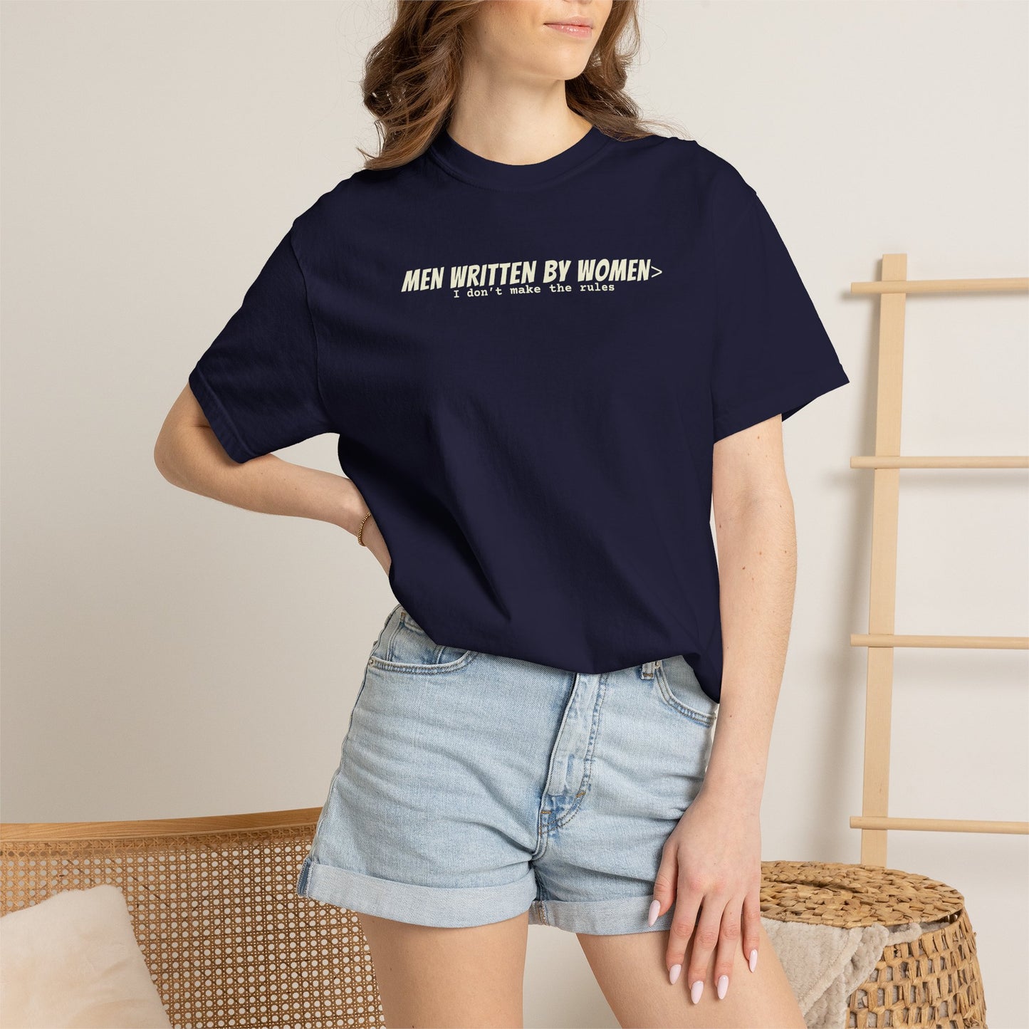 Men Written By Women T-shirt - Navy