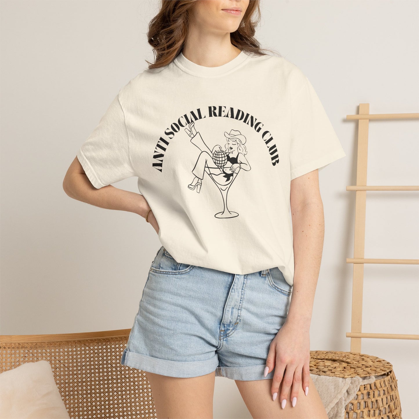 Anti-Social Reading Club T-Shirt — Ivory