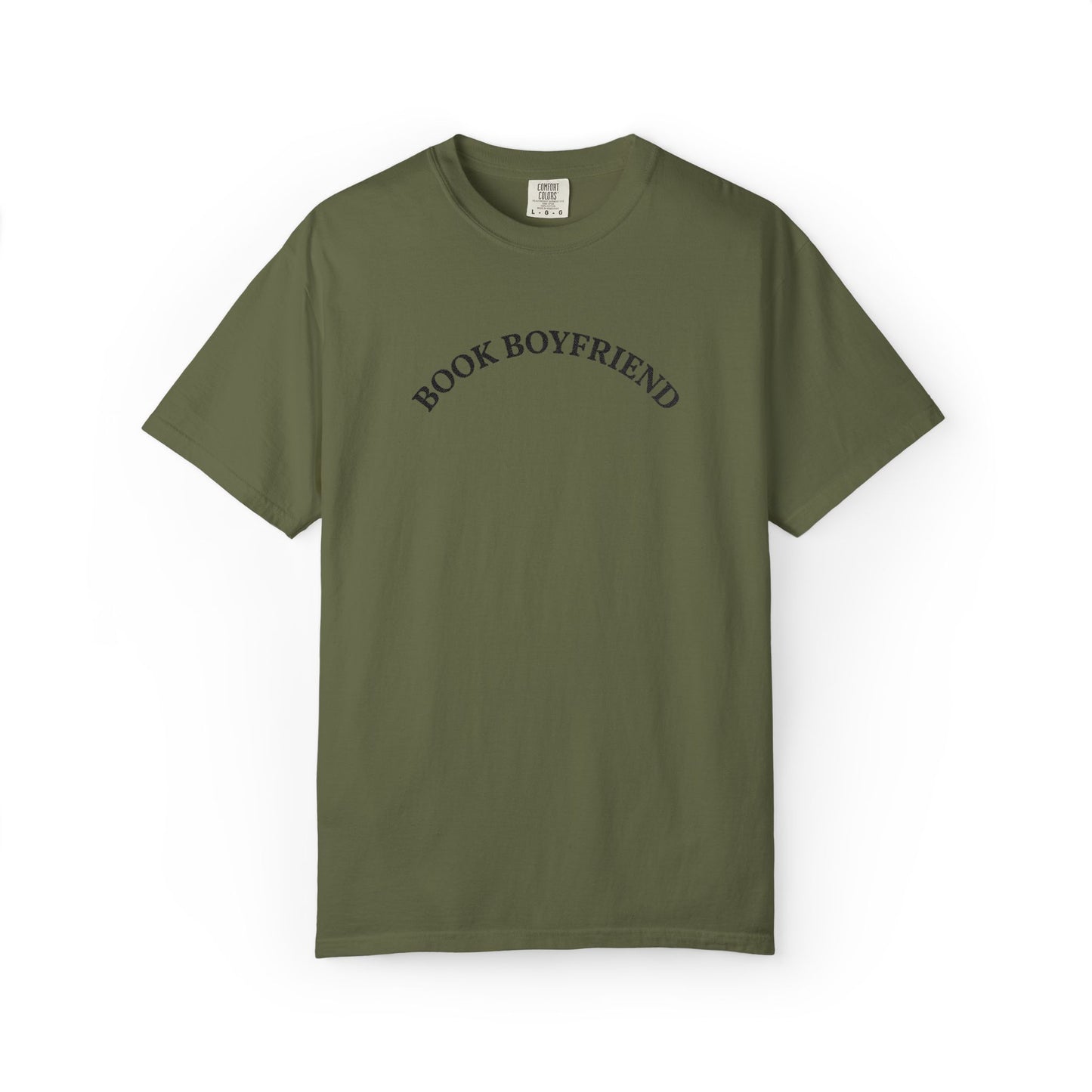 Book Boyfriend Embroidered Tee - Black on Hemp