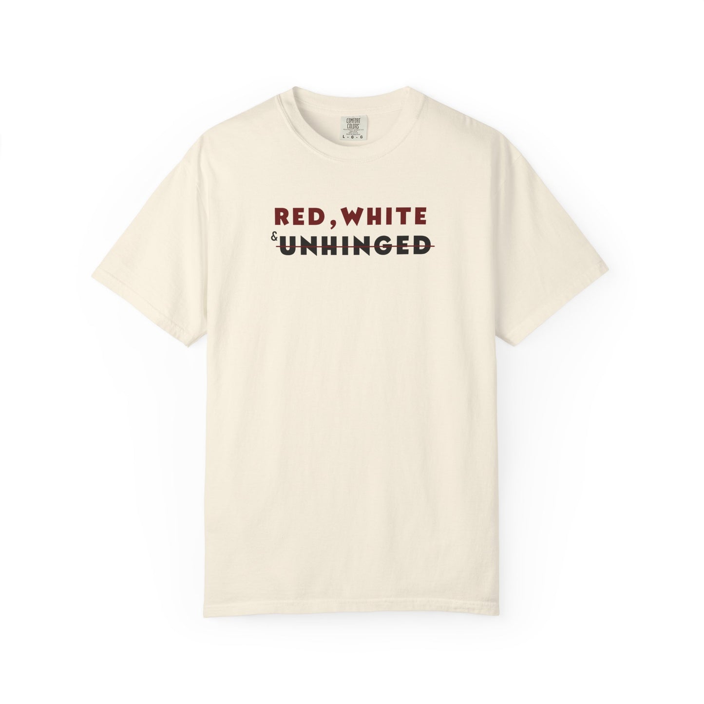 Red, White & Unhinged T-Shirt — Ivory