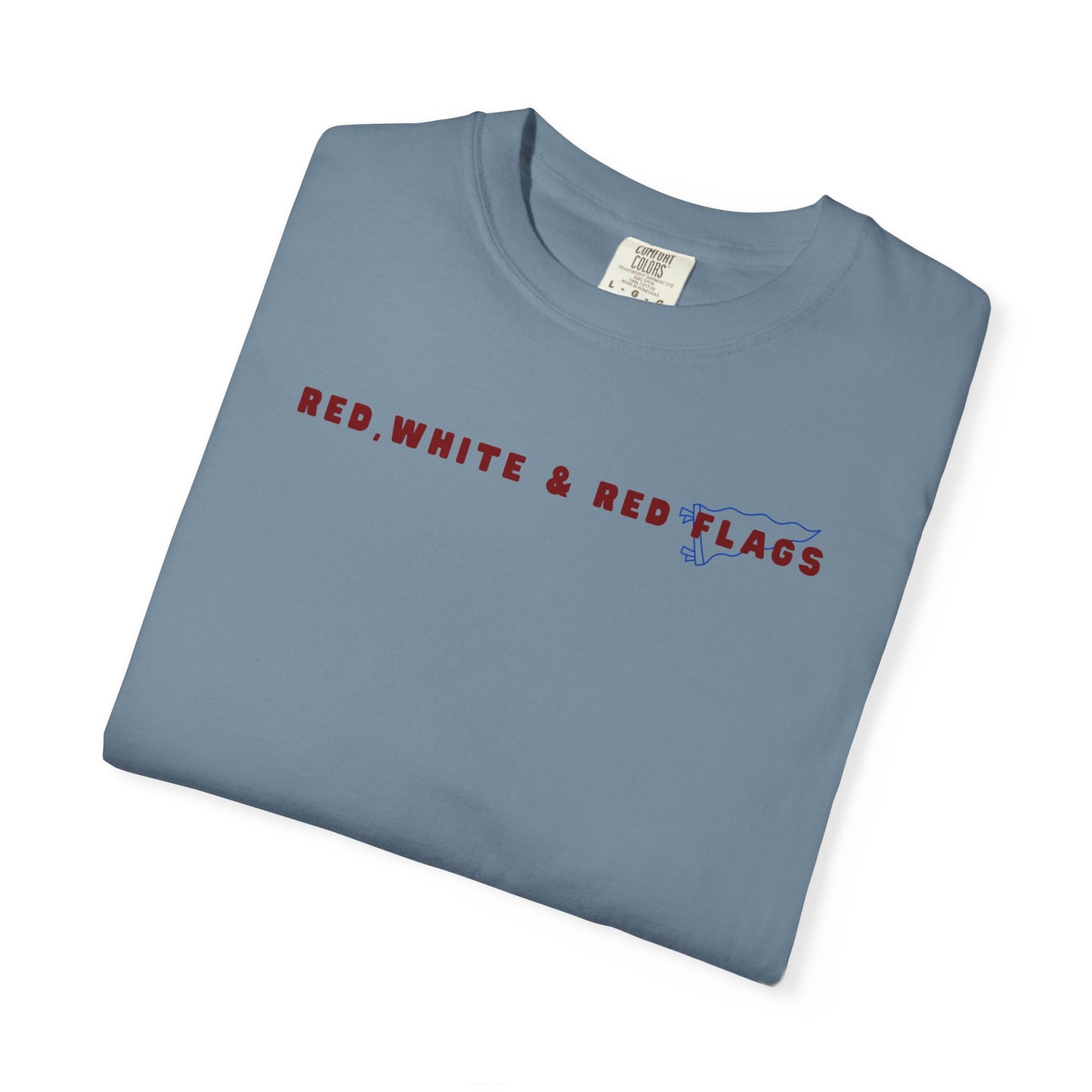 Red, White & Red Flags T-Shirt - Blue Ice