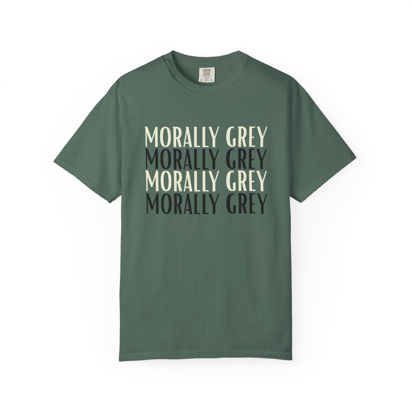 Morally Grey T-shirt - Blue Spruse